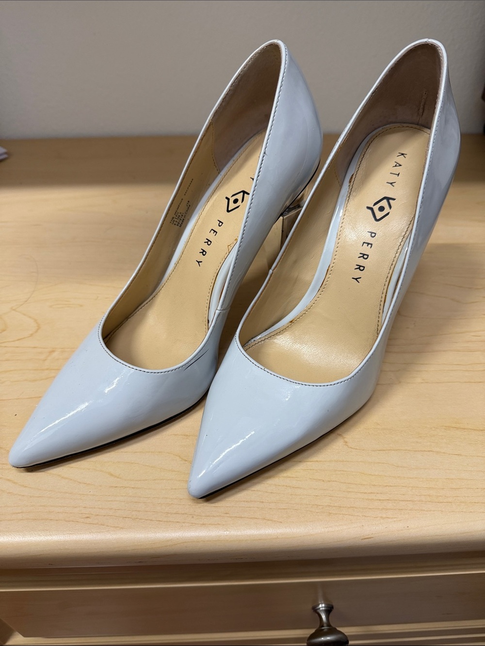 Katy Perry Collections Pale Blue Patent Pointed Pumps